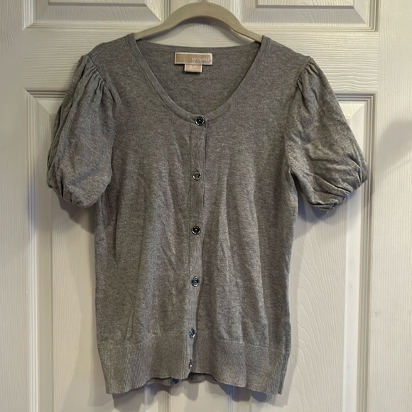 Michael Michael Kors brand size S short sleeve button front lightweight sweater - Picture 1 of 5